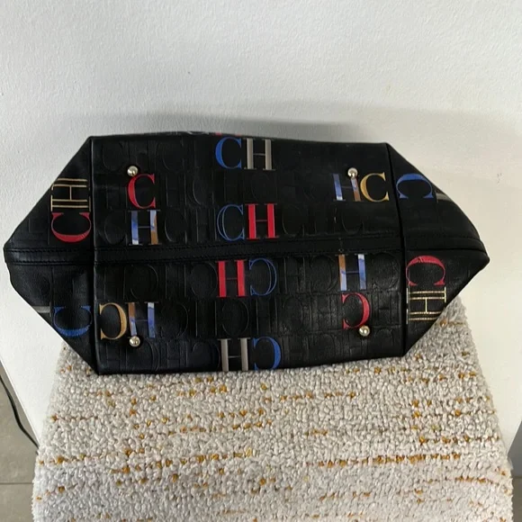 Carolina Herrera Multicolor Logo Tote Bag - Picture 5 of 9